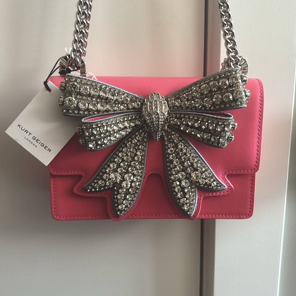 Kurt Geiger Never Used Shoreditch Leather Crossbody/Shoulder Bag with Bow
